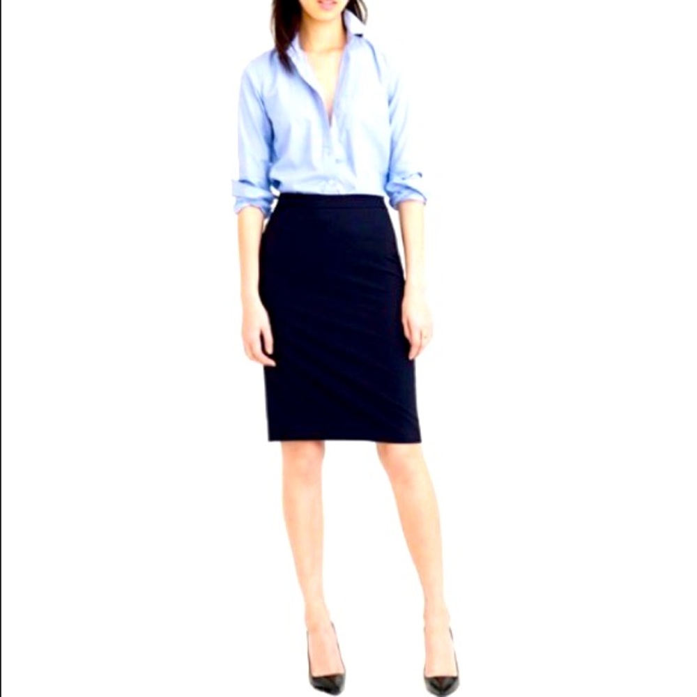 J.Crew stretch cotton pencil skirt 10p